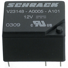 1393203-8, V23148-A0005-A101 PCB power relay 12 VDC 450 mW, Schrack / TE