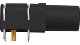 SWEB 8094 AU / SW, Angled Safety Socket diam. 4 mm black CAT III N/, Schutzinger