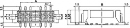 DF11CZ-20DS-2V(22), Female header, straight, SMD 2x10P, Hirose