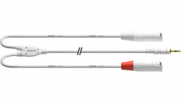 CFY 3 WMM-SNOW, Y-Adapter Cable, 1 x Jack Plug Stereo 3.5 mm, Cordial