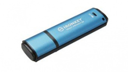 IKVP50/16GB, USB Stick, IronKey Vault Privacy 50, 16GB, USB 3.1, Blue, Kingston