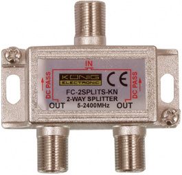 FC-2SPLT-ST-KN, SAT splitter 5...2400 MHz 4.5 dB - 6.5 dB, KONIG