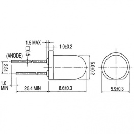 IR 333/S2, IR-LED 940 nm 5 mm (T13/4), Everlight