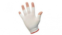 RND 600-00193 [20 шт], Half-Finger Glove Liners, Nylon, Small, White, 160mm, Pack of 20 pairs, RND Lab