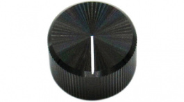 RND 210-00351, Aluminium Knob, black, 6.4 mm shaft, RND Components