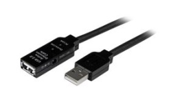 USB2AAEXT20M, Active Extension Cable USB-A Plug - USB-A Socket 20m USB 2.0 Black, StarTech.com