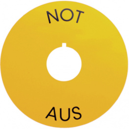 5.76.204.401/0400, Sign emergency stop diam. 60 mm Yellow, RAFI