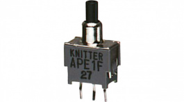 APE 1 F, Переключатель: кнопочный; Пол: 2; SPDT; 0,05A; 0,05A; OFF-(ON), Knitter-switch