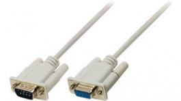 CCGP52010IV100, Serial Cable D-SUB 9-Pin Male - D-SUB 9-Pin Female 10m Ivory, Nedis (HQ)