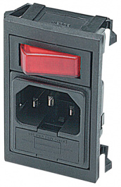 BZV01/Z0000/02, Разъем: питания AC; IEC 60320; гнездо; "папа"; Мат-л: полиамид, Bulgin