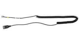 AXC-03, Coiled Headset Cable, 1x RJ-9 - 1x QD, 500mm, Axtel