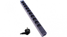 RND 465-00212, PDU, 10 x Type F, Black, Plug Type F, RND Connect
