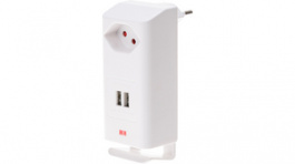 125631, Outlet tap,  2x USB, Type J (T12), white, Max Hauri