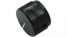RND 210-00359, Aluminium Knob, black, 6.4 mm shaft, RND Components