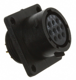 UTS012E10S, Panel Mount Socket with Flange UTS Hi Seal Poles=10 Female Housing size12, Souriau Esterline Sunbank