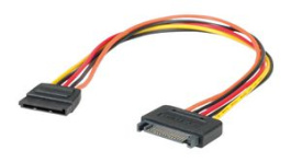 11.03.1042, Power Extension Cable SATA 15-Pin Plug - SATA 15-Pin Female 300mm Multicolour, Roline
