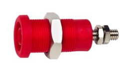 72930-2 [10 шт], Panel Mount Banana Jack for Sheathed Plugs, \x1a4mm, Red, 36A, 1kV, Nickel-Plate, Pomona