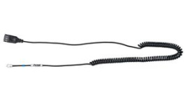 AXC-02, Coiled Headset Cable, 1x RJ-9 - 1x QD, 500mm, Axtel