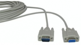 RND 765-00026, D-Sub Cable 9-Pin Male-Female 10 m Grey, RND Connect