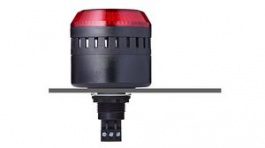 814512405, Illuminated Panel Mount Buzzer, Red, M22, 24 VAC/VDC, 103dB, Continuous/Pulse Tone/Alternating, 65mm, ELG, Auer