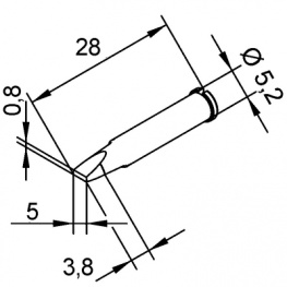 102CDLF50, Soldering tip Chisel shaped 5 mm, Ersa