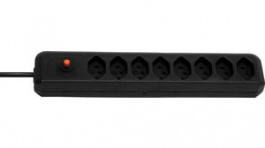 1159462818, Outlet Strip Clever-Line 8x Type J (T13) - Type J (T12) Black 2m, Brennenstuhl