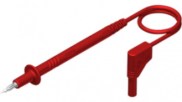 PL 2600 SIL S WS red, Test probe lead diam. 4 mm Safety Plug 90° 100 cm Red Silico, SKS Kontakttechnik