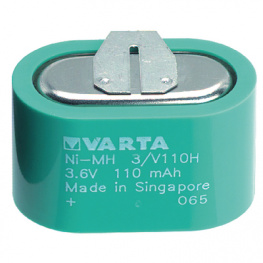 3/V150H KM SLF, Button Cell Battery Pack 3.6 V 150 mAh, Varta