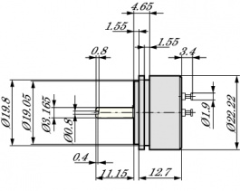 82061, Rotary Potentiometer, 10 kOhm, Contelec