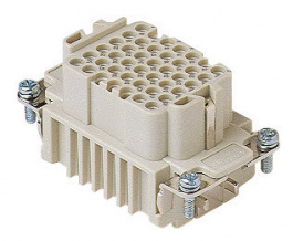 CDDF 42, CDD, 42 poles + earth, female insert, for female contacts 10A, ILME