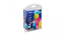 LC1000RBWBPDR, Ink Cartridge, Cyan/Magenta/Yellow, Sheets, Brother