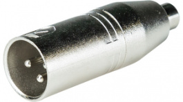 RND 205-00565, XLR connector Male / Female RCA 3 N/A Soldering silver, RND Connect