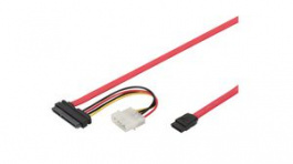 AK-400112-005-R, SATA Connection Cable 500mm Red, DIGITUS