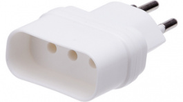 116662, Travel Adapter Type L, Type J (T12) ,white, Max Hauri