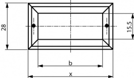 2656.8222, Рамка дисплея; 28x38x2,3мм, Mentor