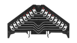 1173790000, Patch Distributor Terminal, 250V, 8A, Push-In, Black, Weidmuller