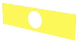 45-561.1400 , Legend Plate, Self-Adhesive, Yellow, EAO 45 Series, EAO