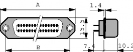 57-10360, Штекер для панели Centronic 36P, Fujikura