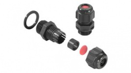 2017220000, Cable Gland, 6 ... 10mm, M16, Polyamide 6, Black, Weidmuller