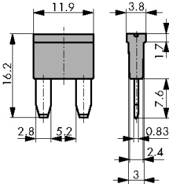 185.6100.9004, Fuse kit FK1 FKS 11 p., Littelfuse