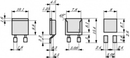 D2TO020C1R000FTE3, Precision resistor, SMD 1 Ohm 20 W +- 1 %, Vishay