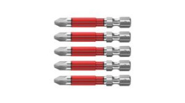 42121, Насадка; Pozidriv; PZ1; 49мм; Монтаж: 1/4" (E6,3мм); 5шт; Серия: TY, Wiha