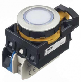 CW4L-M1E01QM4PW, Illuminated Pushbutton Switch, 10 A, 230 VAC, IDEC