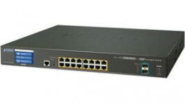 GS-5220-16UP2XVR, Network Switch, 16x 10/100/1000 PoE 16 Managed, Planet