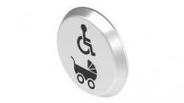 56-6.00002, Switch Lens, Round, Metallic, 33mm, Stroller/Wheelchair, EAO