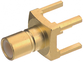 59S101-400L5, Chassis male connector SMB, straight 50 Ohm, 4 GHz, Male, SMB, Rosenberger connectors