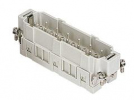 CMSEM 10, CMSE, 10 poles + earth, male insert, with male contacts, silver plated, ILME