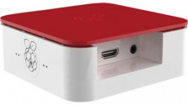 ASM-1900039-41, Raspberry Pi B+, 2 & 3 Case, 107.5 x 107.5 x 42 mm, White / Red, OneNineDesign