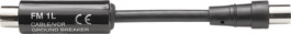 SAT MSF IEC 0,1M BLACK, Aerial Isolator, Goobay