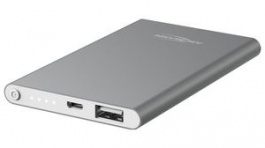 1700-0110, Powerbank, 1A, 4Ah, USB-A, Silver, Ansmann
